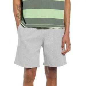 NEW Nordstrom Fleece Drawstring Sweat Shorts Heather Grey Size XL Organic Cotton
